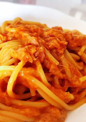 ツナだけにんにくトマト風パスタ◎-レシピのメイン写真