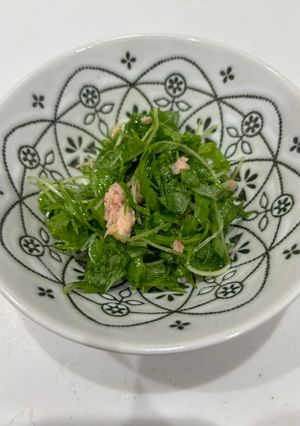 材料３つ♡簡単！水菜とツナのサラダ-レシピのメイン写真
