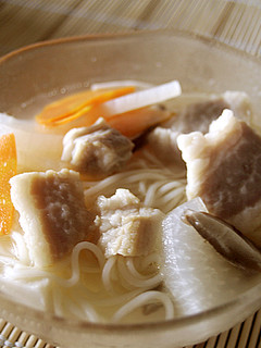 夏でも冬でも!塩豚で中華風素麺(柔麺)-レシピのメイン写真