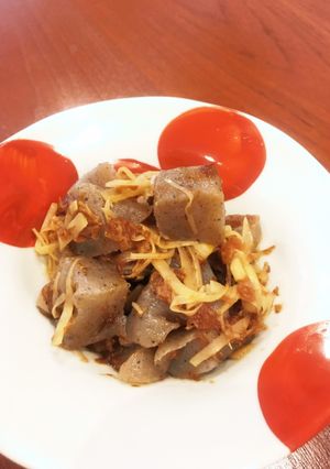こんにゃくと姫皮竹の子の梅おかか煮-レシピのメイン写真