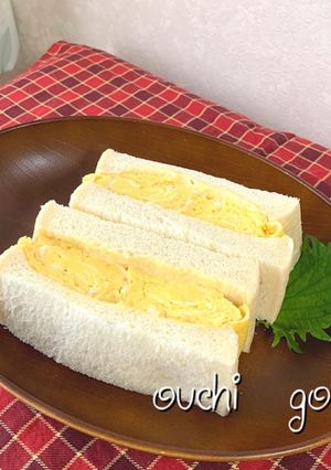 ふわふわ京風出汁巻玉子サンド-レシピのメイン写真