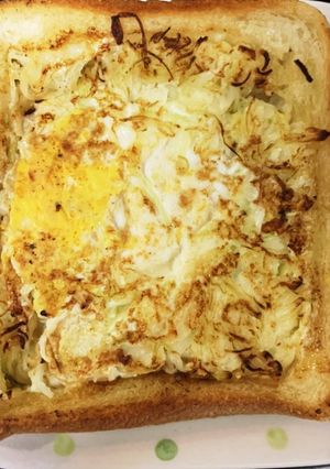 キャベツと卵のトースト-レシピのメイン写真
