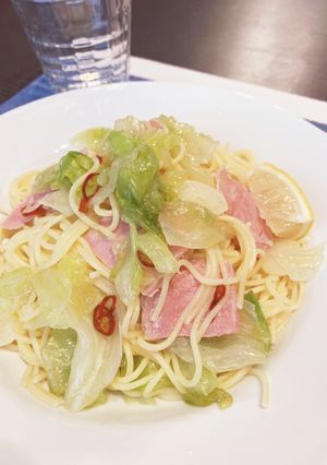 生ハムとレタスのペペロンチーノ-レシピのメイン写真