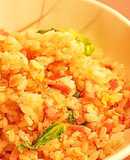 レンジで簡単 ハムとレタスのチャーハン