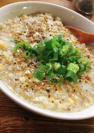 レンジで中華風オートミール卵粥-レシピのメイン写真