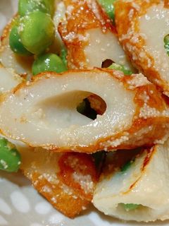 おつまみに!ちくわと枝豆のたらこマヨ炒め-レシピのメイン写真