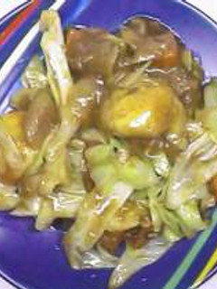 残りカレーのキャベツ炒め-レシピのメイン写真