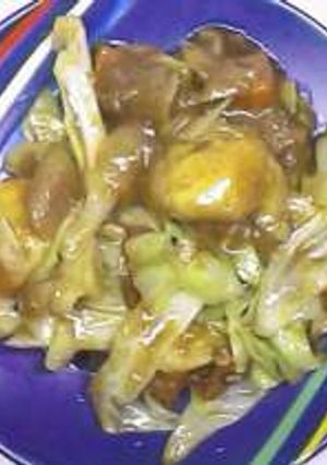 残りカレーのキャベツ炒め-レシピのメイン写真