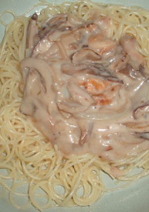 ホタテとキノコのクリームパスタ-レシピのメイン写真