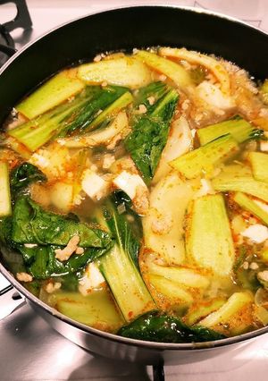 チンゲン菜挽肉の中華スープ-レシピのメイン写真