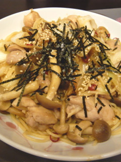 鶏肉とねぎのペペロンチーノ♪-レシピのメイン写真