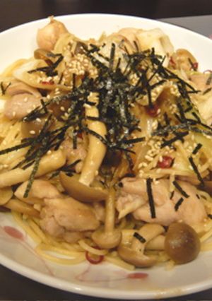 鶏肉とねぎのペペロンチーノ♪-レシピのメイン写真