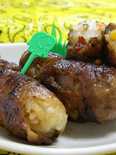 肉巻き和風?洋風?おにぎり♪-レシピのメイン写真