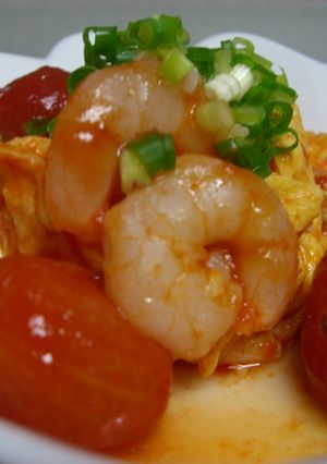 エビとトマトの玉子炒め-レシピのメイン写真