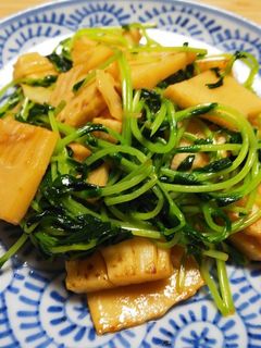 たけのこと豆苗のバター醤油-レシピのメイン写真