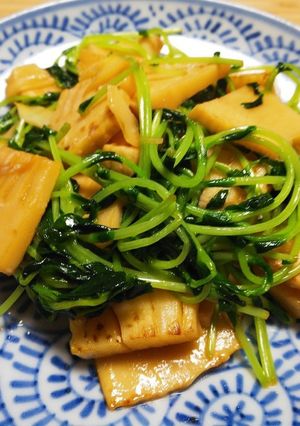 たけのこと豆苗のバター醤油-レシピのメイン写真