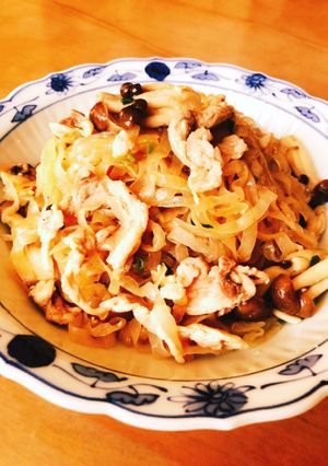 こんにゃく麺で豚肉としめじの和風パスタ-レシピのメイン写真