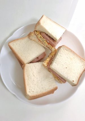 朝ごはんにピッタリ！スパムサンドウィッチ-レシピのメイン写真