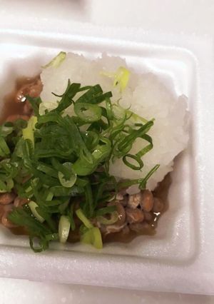 納豆オリーブオイル、ネギと大根おろし。-レシピのメイン写真
