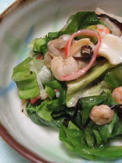 シーフードの酒蒸しサラダ-レシピのメイン写真