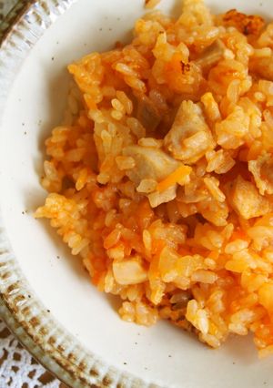 炊飯器で簡単!チキンライス♪-レシピのメイン写真