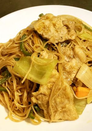 ソース焼きそばスパイスオイスタービーフン-レシピのメイン写真