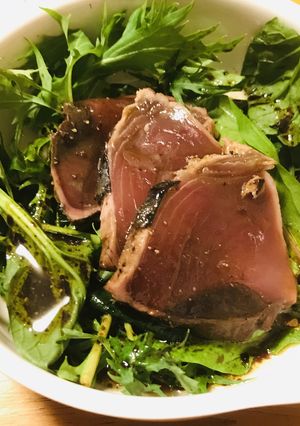 鰹のたたき切身●バルサミコ酢ドレッシング-レシピのメイン写真