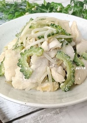 ゴーヤともやしと鶏胸肉の生姜炒め-レシピのメイン写真