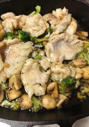 白身魚と野菜のアヒージョ-レシピのメイン写真