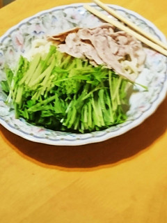 【簡単】豚と水菜の冷やしうどん-レシピのメイン写真