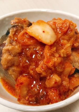 和えるだけ！サバの味噌煮缶とキムチ-レシピのメイン写真