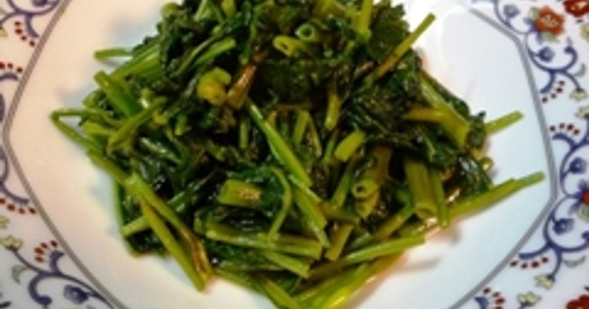 空芯菜は塩だけで～♫♬♫ by kurukurumin 【クックパッド】 簡単