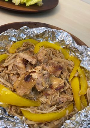 味噌漬け☆エノキと鶏肉のホイル焼き-レシピのメイン写真