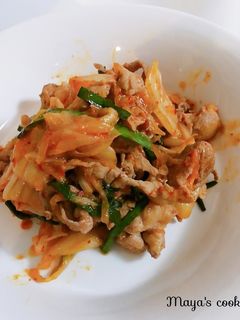 しゃぶしゃぶ用のお肉で柔らかい豚キムチ-レシピのメイン写真