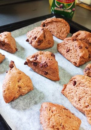 ワンボウルで簡単♪チョコチップスコーン♪-レシピのメイン写真