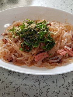 超簡単!塩辛しらたきパスタ-レシピのメイン写真