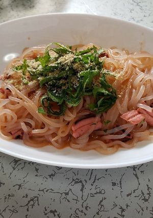 超簡単！塩辛しらたきパスタ-レシピのメイン写真