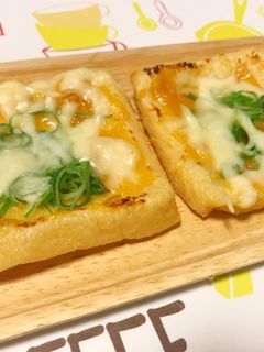 油揚げのピリ辛ネギ味噌チーズ焼き-レシピのメイン写真