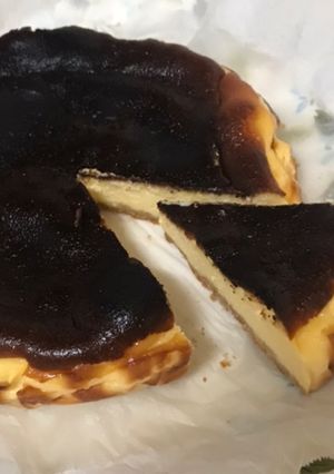 混ぜて焼くだけ!バスク風チーズケーキ-レシピのメイン写真