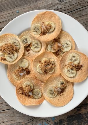 バナナ きな粉 餃子の皮 ピザ-レシピのメイン写真
