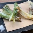 米粉でサツクリ!行者にんにくの天ぷら