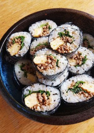 巻き寿司 挽肉 焼肉のたれ-レシピのメイン写真