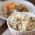 炊飯器お任せ♪ゴボウと高菜の炊き込みご飯