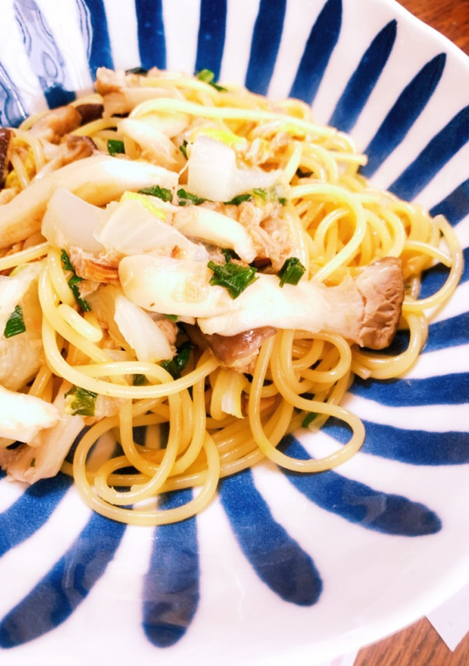 永谷園！お吸いものの素で簡単和風パスタ-レシピのメイン写真