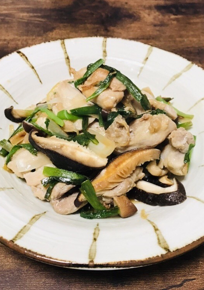 にらと椎茸の和風とり肉炒め-レシピのメイン写真