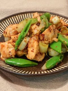 鶏とスナップエンドウの粒マスタード炒め-レシピのメイン写真