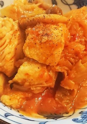 鶏肉とキャベツのトマト煮込み-レシピのメイン写真