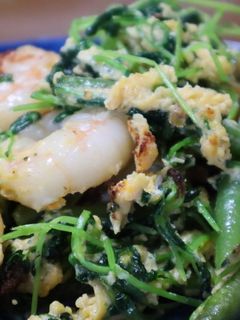包丁いらず たっぷり野菜とエビの卵とじ-レシピのメイン写真