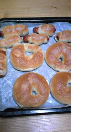 ベーグル&ウインナーロール-レシピのメイン写真