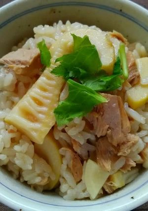 タケノコとツナ缶の炊き込みご飯-レシピのメイン写真